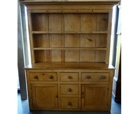 Pine open shelf kitchen dresser  