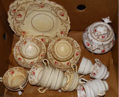 Victorian part tea set (A/F)  