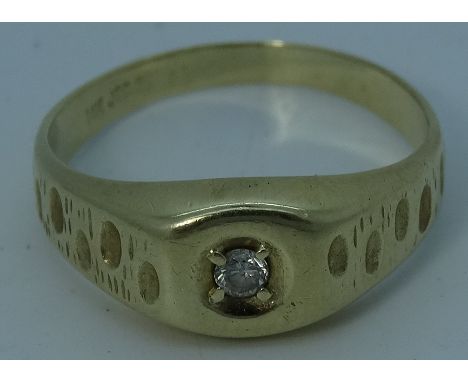 14K Gold diamond ring  