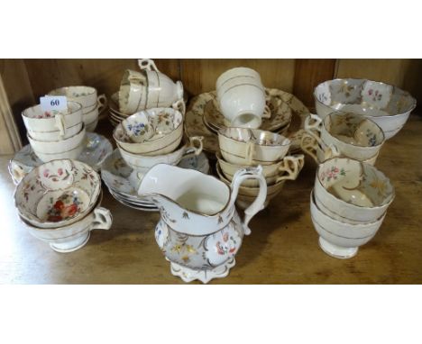 Victorian floral part tea set  