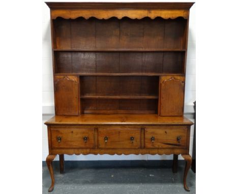 Oak open shelf dresser  