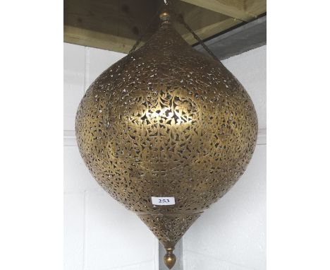 Large brass Mosque light fitting  