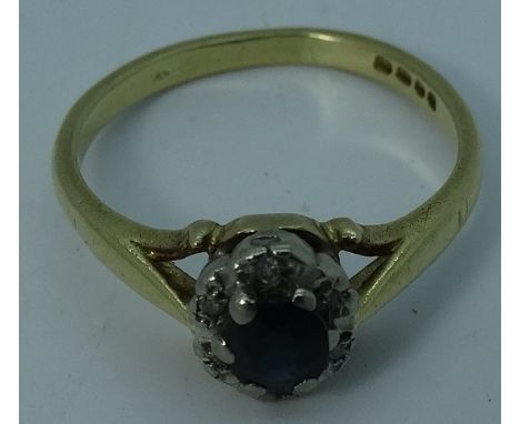 18ct Gold stone set ring  