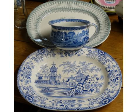 Copeland Spode Italian chamber, 2 large meat plates  
