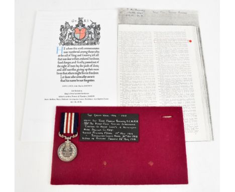 A WWI Military Medal awarded to 13669 A. L. Cpl. J. M. Rooney 7th/8th Battalion King's Own Scottish Borderers, the MM awarded