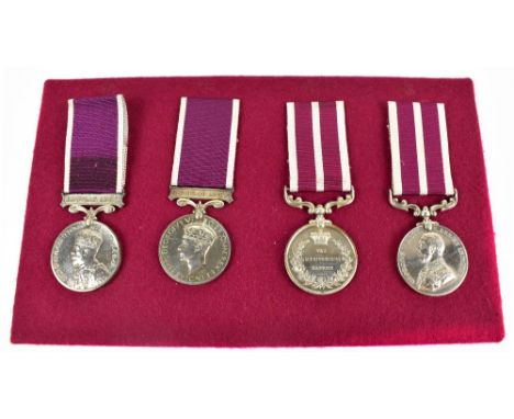 Two George V Army Meritorious Service Medals impressed to 362291 Cpl. J. Brassey R.G.A. and G-95584 Pte. E Walkinshaw 10th Ro