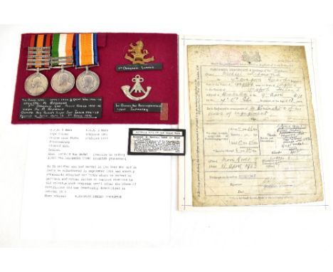 A Boer War QSM and KSM duo awarded to 3844 Private and later Corporal M. Redmond 7th Dragoon Guards, the QSA with ‘Belfast’, 