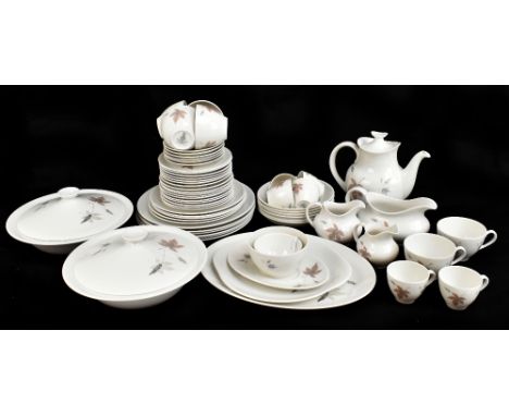 ROYAL DOULTON; a 'Tumbling Leaves' sixty-three part dinner and coffee service (63).Additional InformationAll with light surfa