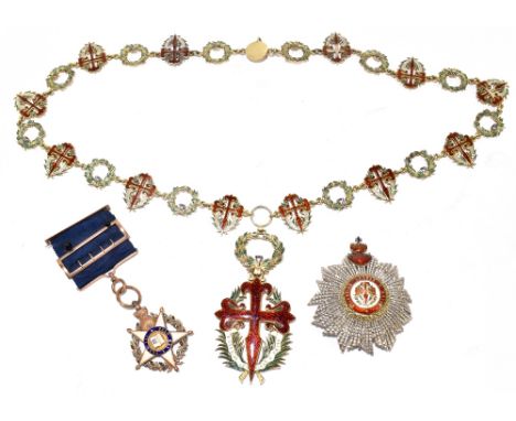 PORTUGAL; The Military Order of St. James of the Sword and Scientific, Literary and Artistic Merit, a Grand Cross collar comp