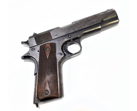 A deactivated Colt 1911 .45ACP semi-automatic pistol, stamped to the side model of 1911 U.S. Army and further stamped to the 