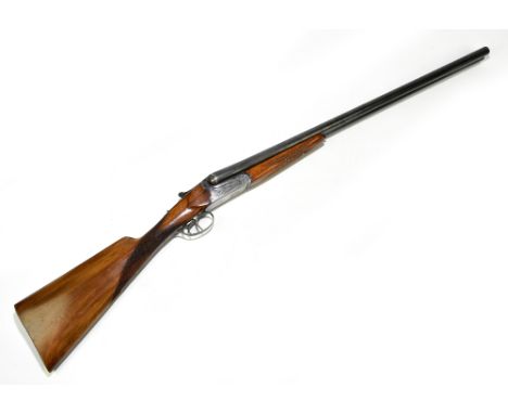 ***SECTION 2 SHOTGUN LICENCE REQUIRED***A Spanish 12 bore side-by-side boxlock double trigger non-ejector shotgun, the 28" ba