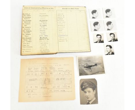 The WWII Flying Log Book of Flight Lieutenant R. S. Baillie 156348 with photographs; 49 sorties in Defiants, 15 in Lancasters