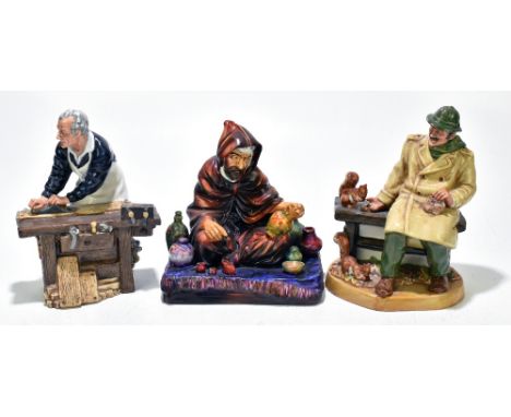 ROYAL DOULTON; three figures comprising HN2678 'The Carpenter', HN2485 'Lunchtime' and HN1493 'The Potter' (3).Additional Inf
