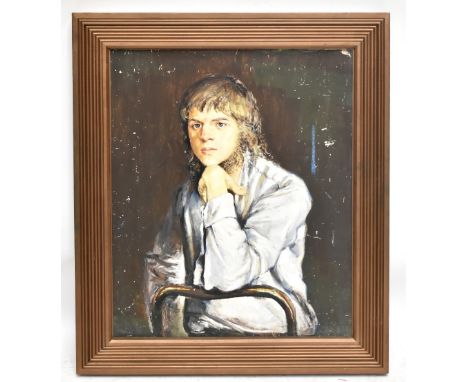ROBERT OSCAR LENKIEWICZ (1941-2002); oil on board, 'Portrait of a Young Poet', signed and titled verso before framing, 82 x 6