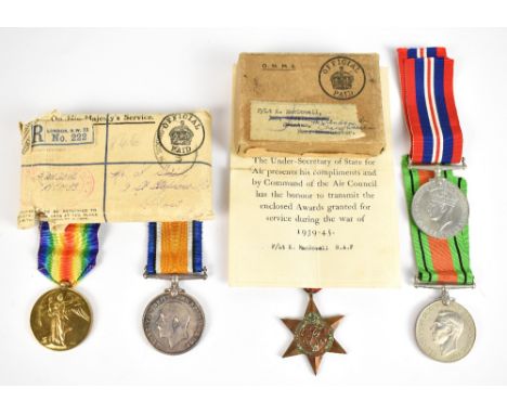 A WWI War and Victory Medal duo awarded to 3014 Pte. P. Smith 5th London Regiment, in original envelope and card of issue, wi