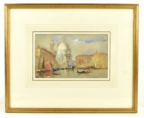 HERCULES BRABAZON BRABAZON (1821-1906); watercolour, Venetian study, signed with initials and bearing the Fine Art Society Lt