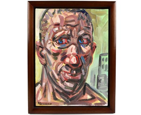 PETER HOWSON OBE (Scottish, born 1958); oil on canvas, 'Head Study', signed, 41 x 30.5cm, framed. (D)Provenance: Private coll