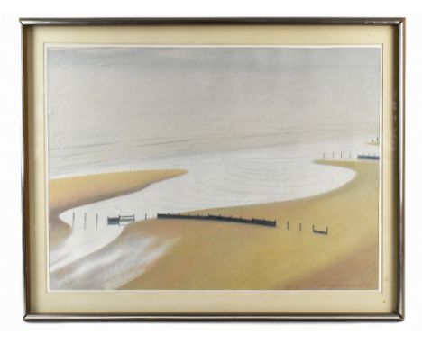 DEREK WILKINSON (British 1929-2001); pastel, 'Evening Tide', signed and dated 1981 lower right, 45 x 65cm, framed and glazed.