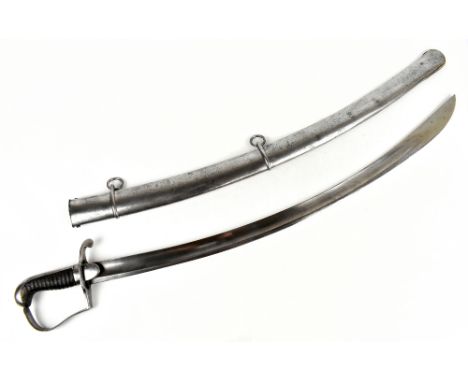 THOMAS GILL OF BIRMINGHAM; a British 1796 pattern Light Cavalry trooper’s sabre with steel stirrup hilt, with scabbard, lengt