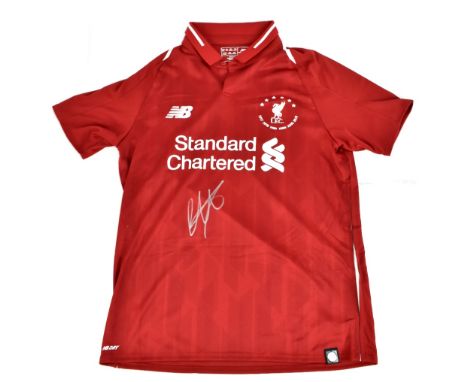 TRENT ALEXANDER-ARNOLD; a New Balance Liverpool 2018-19 season six-time Premier League winners child’s home shirt signed to f