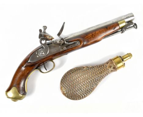 GAMESON &amp; CO OF LONDON; a 16 bore Newland pattern light dragoon flintlock holster pistol, circa 1832, the round iron barr