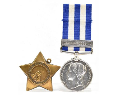 An Victorian Egypt 1882 Medal with 'The Nile' 1884-85 clasp awarded to 1771 Lce. Cpl. T. Cornell 1/R. W.Kent. R. and a Khediv