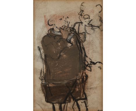 [§] JOAN EARDLEY R.S.A. (SCOTTISH 1921-1963)  BOY IN BROWN   Signed with the Estate's stamp (under mount), pastel  17cm x 11c