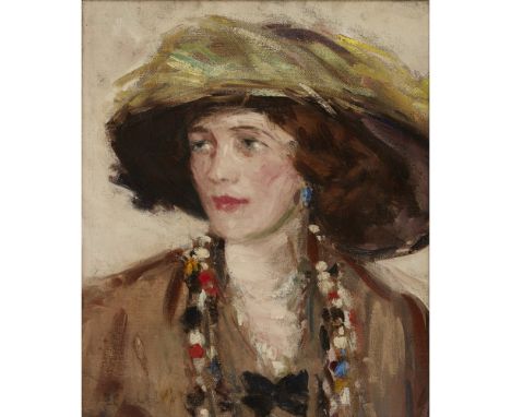 FRANCIS CAMPBELL BOILEAU CADELL R.S.A., R.S.W. (SCOTTISH 1883-1937)  PORTRAIT STUDY OF NAN IVORY   Signed, signed and inscrib