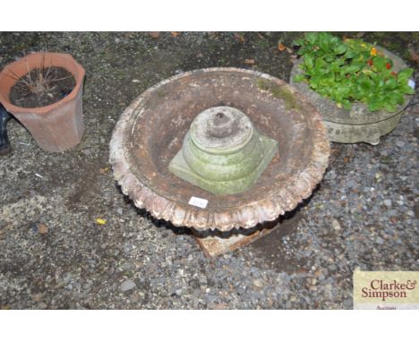 A cast iron planter
