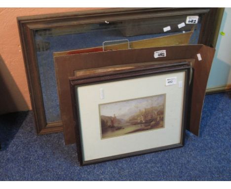 Group of assorted framed and unframed furnishing pictures including classic cars, classic vintage aircraft etc. 