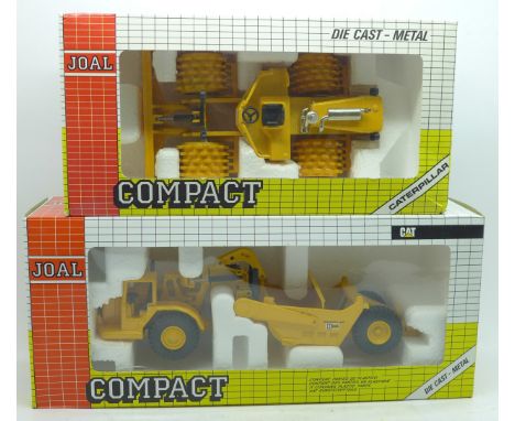 Two Joal Compact Caterpillar die-cast vehicles, CAT 825-B and CAT 631D, boxed 