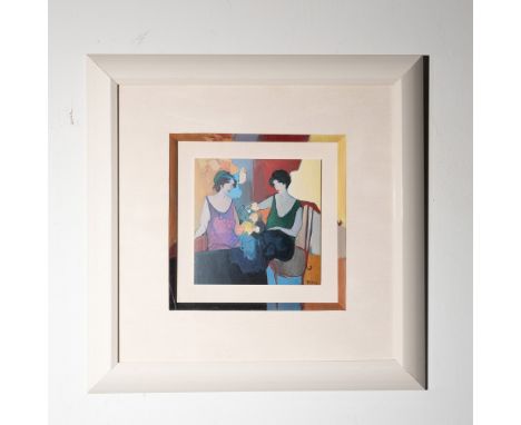 A striking serigraph on paper by celebrated Israeli artist Itzchak Tarkay, recognized for his masterful use of color and form