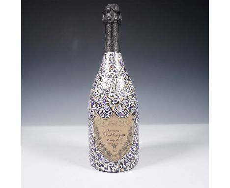 A rare and exclusive Dom Perignon Vintage 2012, transformed into a one-of-a-kind collectible by artist Abraham Onkst. This 75