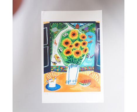 An artist proof by American artist Erin Tendler, known for her abstract and mixed-media works. This piece is number 4 of 25 a