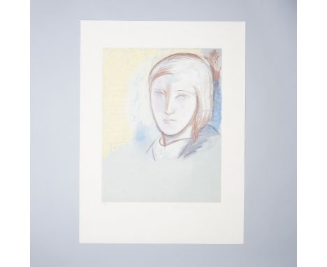 This print features Pablo Picasso's renowned Portrait of Marie-Thérèse Walter, capturing the essence of his muse and lover fr