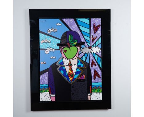 Vibrant and expressive, this limited edition digital print on canvas by celebrated Brazilian artist Romero Britto reimagines 