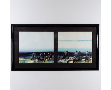 This auction features a striking pair of limited-edition serigraphs by acclaimed Native American artist Earl Biss (1947-1998)