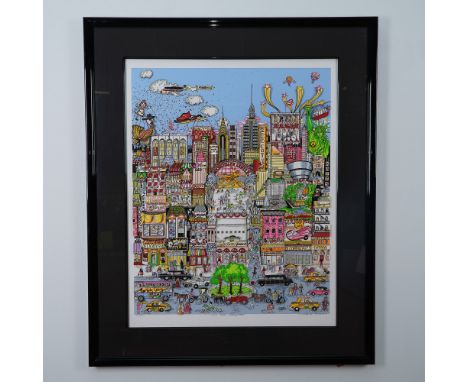 A vibrant three-dimensional serigraph by Charles Fazzino titled I'll Take Manhattan. This signed and numbered limited edition