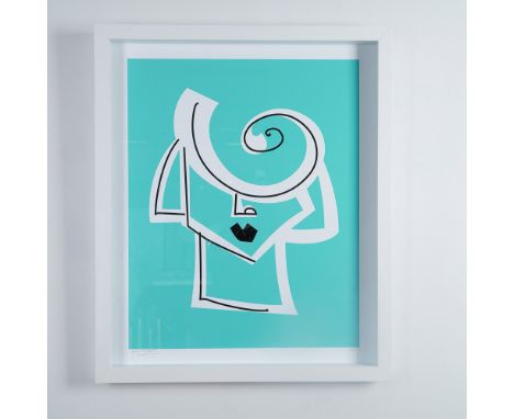 This signed and numbered limited edition digital print by Romero Britto, titled Tiffany's, is a stunning example of his signa