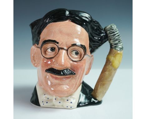 This Royal Doulton character jug features the legendary comedian Groucho Marx, part of The Celebrity Collection. Modeled by S