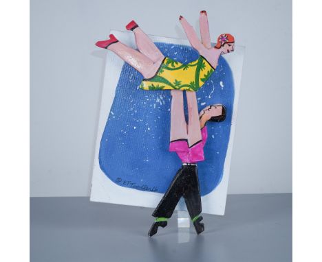 This captivating 3D mixed media artwork by E.T. Tendler, titled Dancing in the Stars, captures the energy and movement of dan