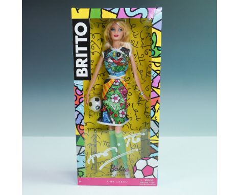 Mattel Britto Barbie Doll featuring original box and certificate of authenticity. The Pink Label collector edition doll is de