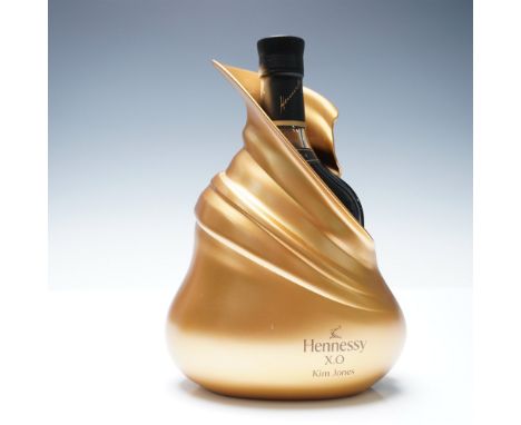 Sealed bottle 750ml. 40% ALC. by VOL. Hennessy X.O Kim Jones Limited Edition Cognac. This edition is encased in an aluminum c