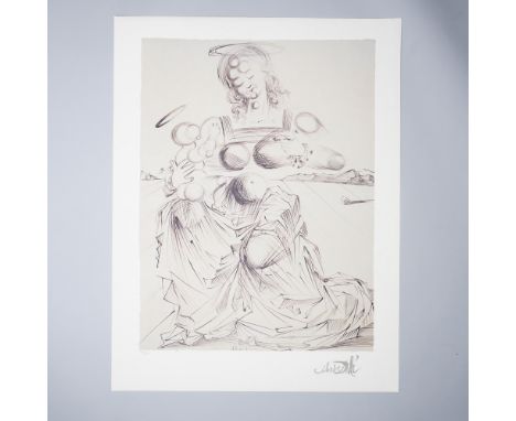 This limited edition print by Salvador Dalí, titled "Exploding Madonna," is a stunning example of his surrealist mastery. Fea