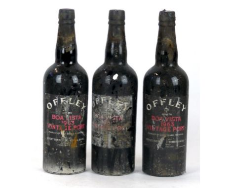 3 bottles Offley Boa vista Vintage Port 1963 (all i/n)
