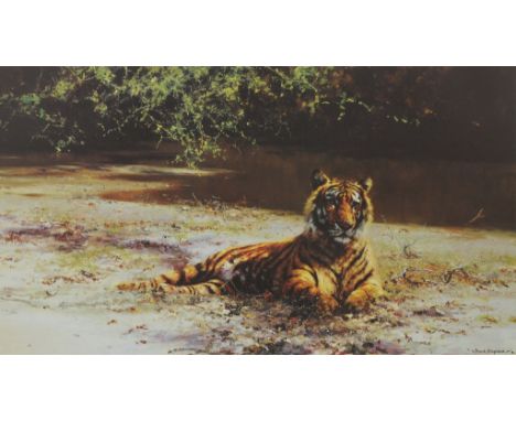 David Shepherd (British Born 1931) 'Indian siesta'
Signed in pencil, numbered 306 from an edition 0f 1300 with blind stamp li