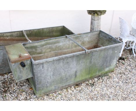 Galvanised Rivetted Water Trough, 154cms long