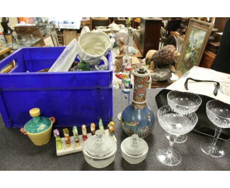 Mixed vintage ceramics &amp; glassware to include Oriental, Moet &amp; Chandon glass Champagne bucket etc