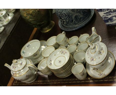 Extensive Early 19th century Newhall Tea Service comprising Tea Pot. Slop Bowl, Lidded Sugar Bowl on Stand. Milk / Cream Jug,