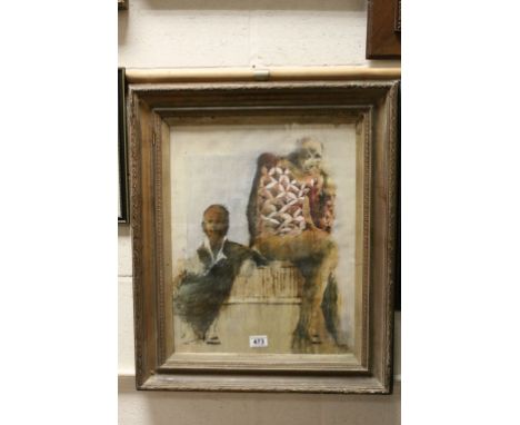 Gilt Framed Mixed Method Portrait of Philosophers 